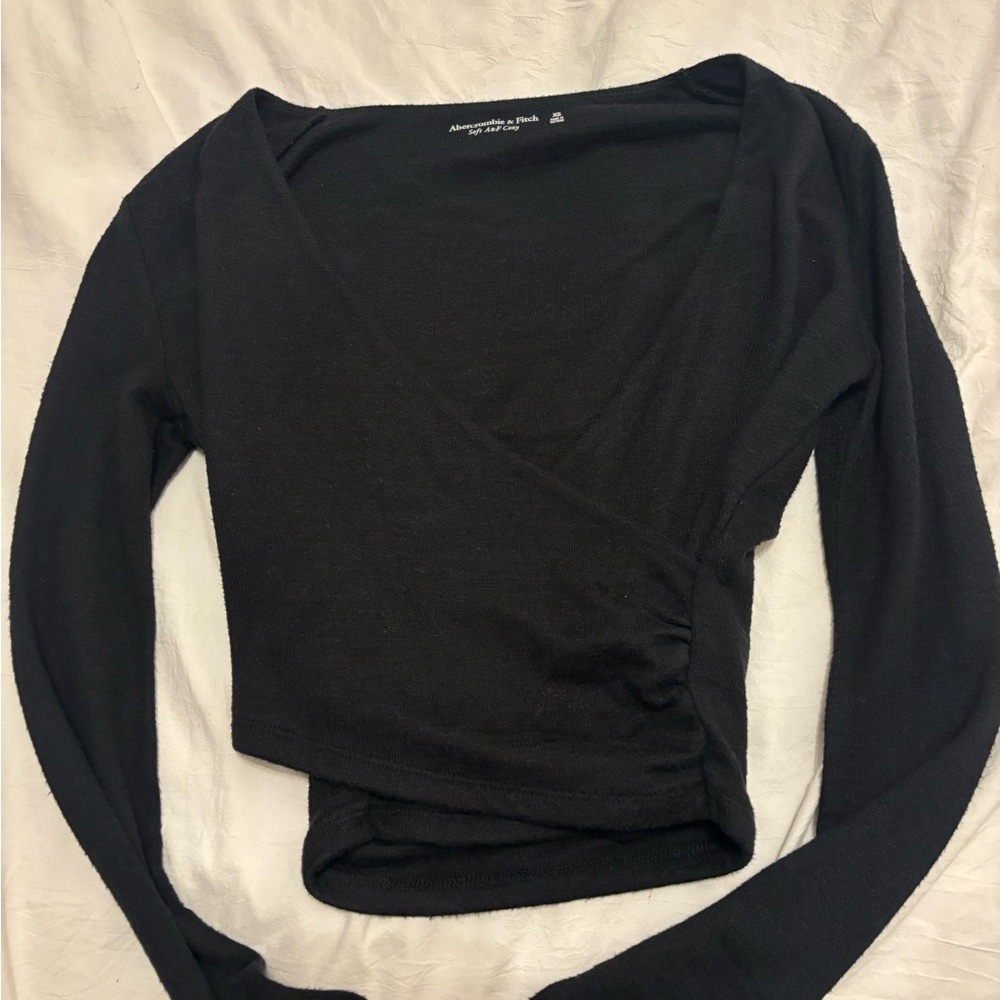 Abercrombie Black Wrap Top